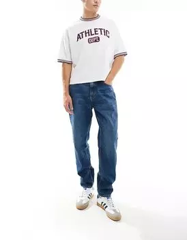 Свободные зауженные джинсы Isaac темного цвета Tommy Jeans