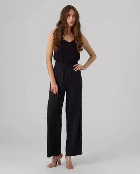 Свободные женские брюки на резинке на талии Vero Moda, черный