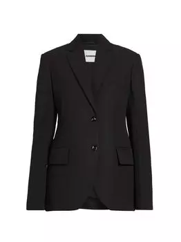 Свободный блейзер с двумя пуговицами Jil Sander, черный
