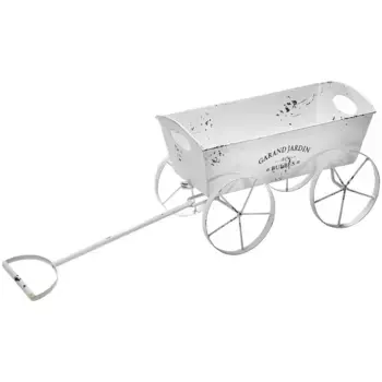 Свободный цветочный горшок «тележка-лестница» Locker, белый