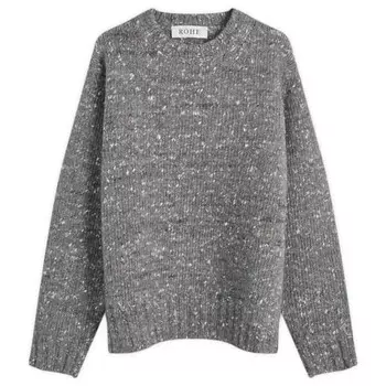 Свободный джемпер из мулине с круглым вырезом Rhe, серый