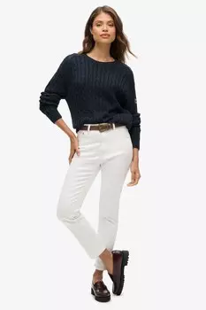 Свободный джемпер с косичной вязкой Superdry, синий