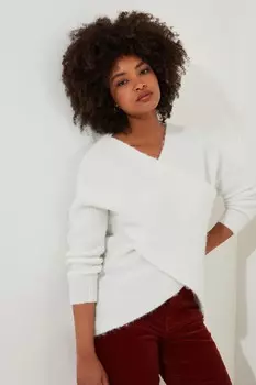 Свободный джемпер с запахом Joe Browns, бежевый