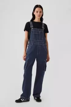 Свободный джинсовый комбинезон карго Gap, синий