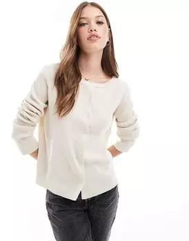 Свободный кардиган-болеро цвета слоновой кости ASOS DESIGN