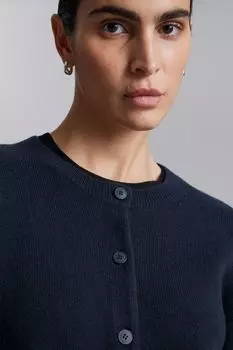Свободный кардиган из шерсти мериноса H&M, синий