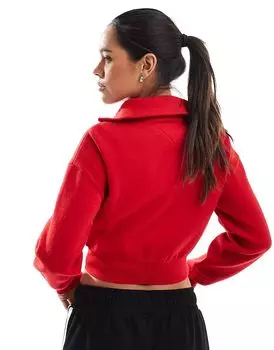 Свободный кардиган на молнии ярко-красного цвета Tommy Jeans