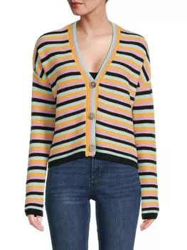 Свободный кардиган в полоску Lisa Todd, цвет Black Combo