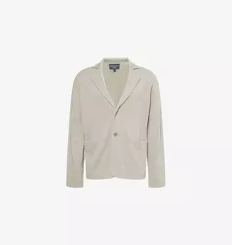 Свободный кашемировый блейзер с зазубренными лацканами Emporio Armani, цвет rock ridge