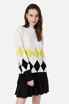 Свободный клетчатый свитер Colin'S, черный