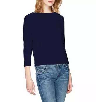 Свободный короткий топ Ponte в цвете Night Iris Blue Three Dots