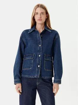 Свободный крой джинсовой куртки 296XDN07R United Colors Of Benetton, синий