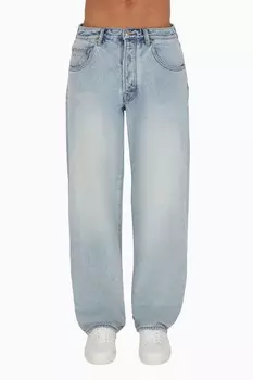 Свободный крой, легкие свободные джинсы из денима 100% хлопка Armani Exchange, синий