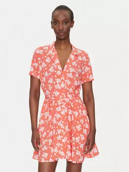 Свободный крой платья-рубашки DW0DW21353 Tommy Jeans, оранжевый