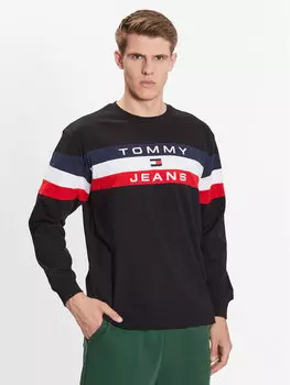 Свободный крой с длинными рукавами Tommy Jeans, черный