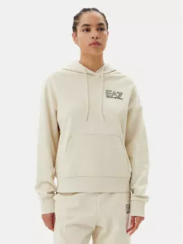 Свободный крой толстовка 7W000101 AF12473 U1079 Ea7 Emporio Armani, бежевый