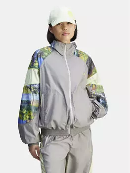 Свободный крой толстовка Stella McCartney Earth Collage JG5793 Adidas By Stella Mccartney, серый