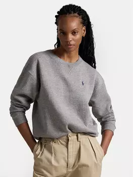 Свободный крой толстовки 211943006004 Polo Ralph Lauren, серый