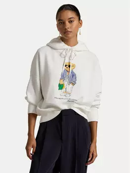 Свободный крой толстовки 211959115001 Polo Ralph Lauren, белый