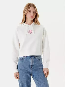 Свободный крой толстовки Heart DW0DW21408 Tommy Jeans, белый