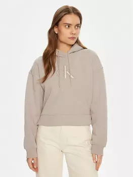 Свободный крой толстовки J20J224718 Calvin Klein Jeans, серый