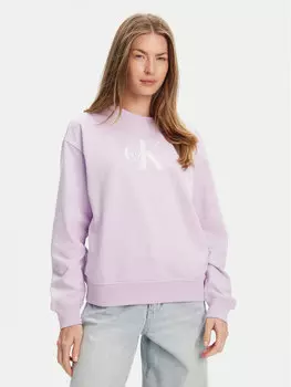 Свободный крой толстовки Monologo LV047B234G Calvin Klein Jeans, фиолетовый
