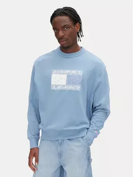 Свободный крой толстовки Paisley Flag DM0DM20832 Tommy Jeans, синий