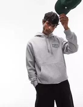 Свободный крой толстовки с логотипом serif серого меланжевого цвета Levi's