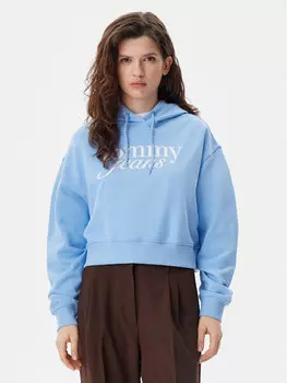 Свободный крой толстовки Script DW0DW20306 Tommy Jeans, синий