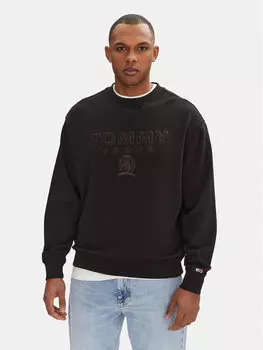 Свободный крой толстовки Varsity DM0DM20827 Tommy Jeans, черный