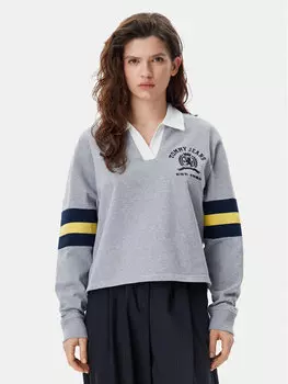 Свободный крой толстовки Varsity DW0DW20312 Tommy Jeans, серый