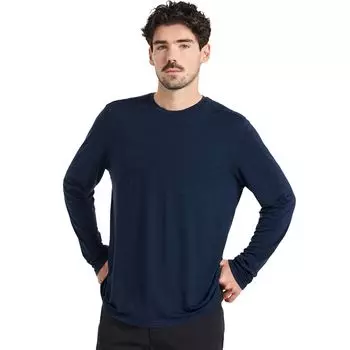 Свободный меринос футболка с длинным рукавом Parmi Lifewear, синий