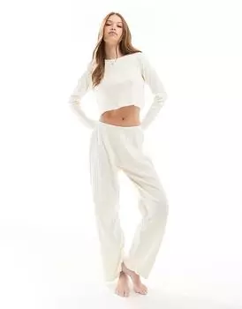 Свободный пижамный комплект в кремовом цвете Wednesday's Girl