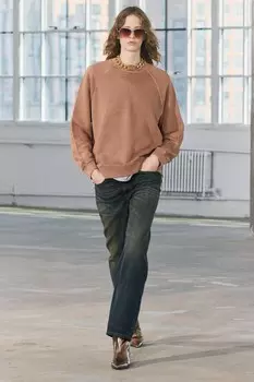 Свободный размер, выцветшая толстовка ZARA, пыльно-розовый