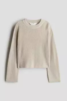 Свободный свитер H&M, бежевый