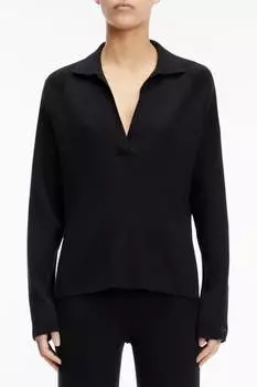 Свободный свитер с рукавами реглан Calvin Klein, черный