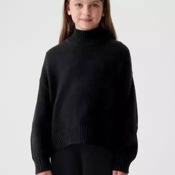 Свободный свитер с воротником-стойкой Gap, черный