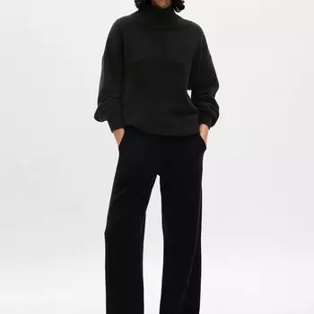 Свободный свитер с воротником-стойкой Gap, черный