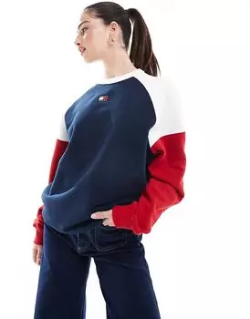 Свободный свитшот с цветными блоками в многоцветном исполнении Tommy Jeans