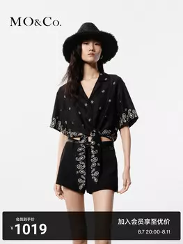 Свободный топ Moco с принтом, черный