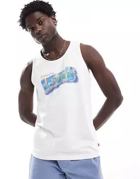 Свободный топ с принтом логотипа серфинга в виде открытки белого цвета Levi's