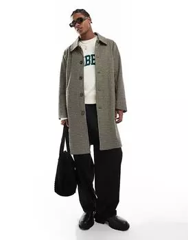 Свободный тренчкот в клетку «гусиная лапка» из хлопка Cotton:On