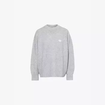 Свободный трикотажный джемпер с вышитым брендингом The Couture Club, серый