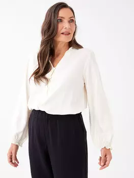 Свободный воротник, прямая Женская рубашка с длинным рукавом LCW Grace