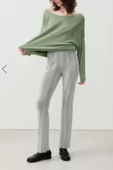 Свободный вязаный свитер American Vintage, зеленый