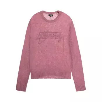 Свободный вязаный свитер с логотипом Stussy, цвет Лиловый