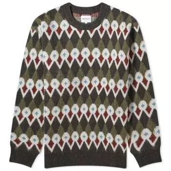 Свободный вязаный трикотаж с круглым вырезом Norse Projects Rune из шерсти мериноса