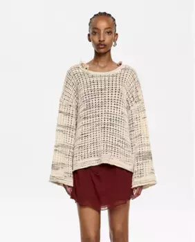 Свободный женский свитер из хлопка Bimba y Lola, цвет Crudo