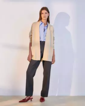 Свободный женский трикотажный кардиган из 100% кашемира Woman El Corte Ingls, коричневый