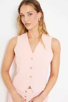 Свободный жилет на пуговицах спереди Oasis, розовый